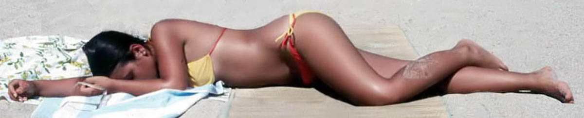Ana Lopex on the beach in a bikini